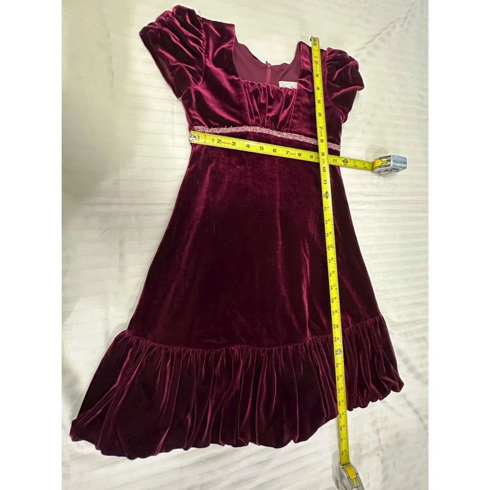 JONA MICHELLE GIRLS DRESS VELOUR SIZE 7